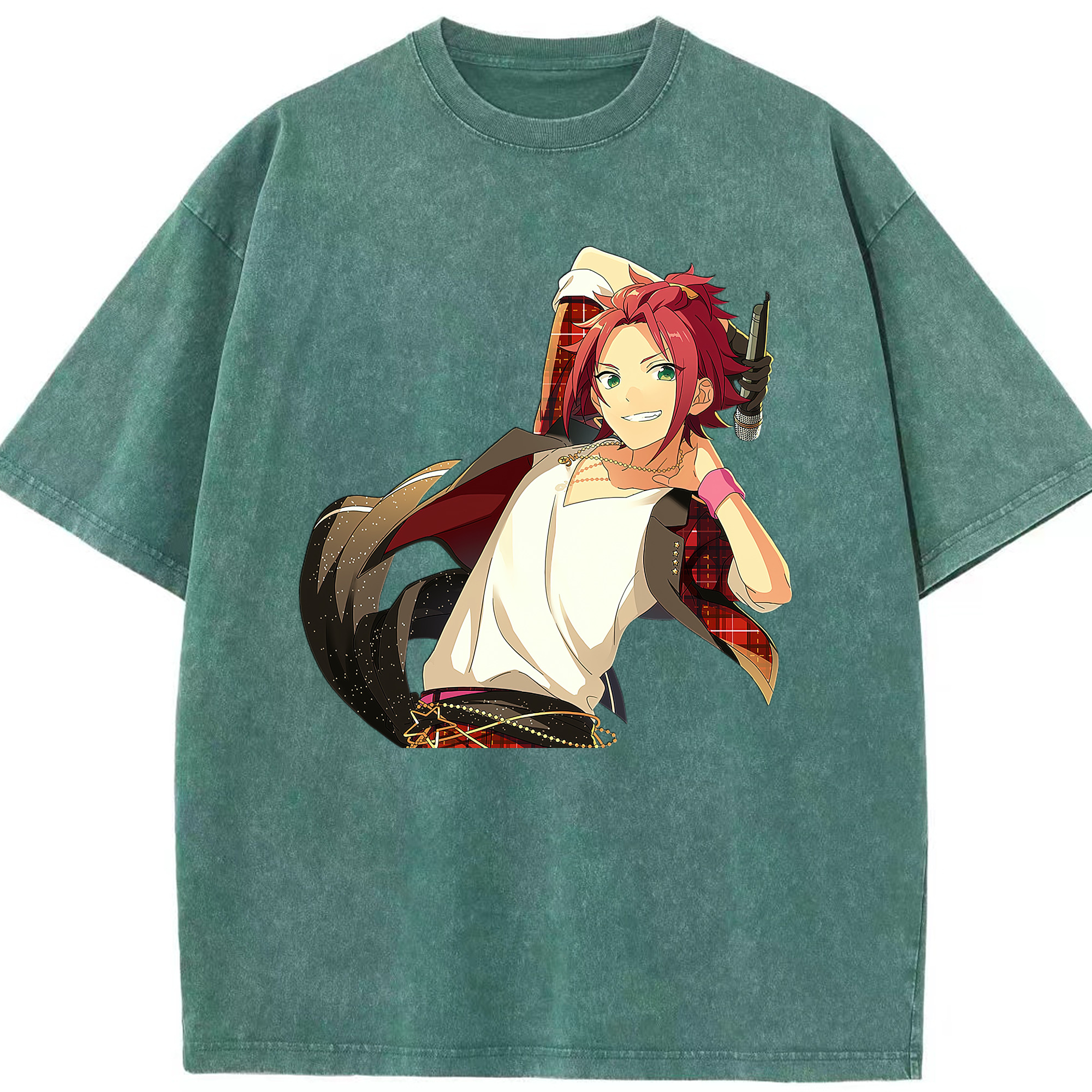 （画像用） あんさんぶるスターズ! Ensemble Stars 綿100% ヴィンテージ風 半袖Tシャツ（フロントプリント）